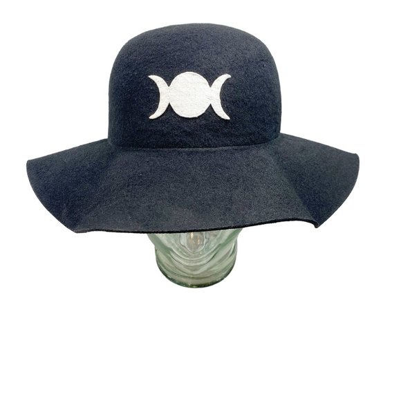 Phases of the Moon Black Felt Hat OS - Picture 10 of 11